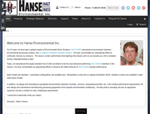 Tablet Screenshot of hanseenv.com